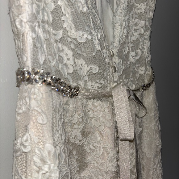 Liancarlo Wedding Dress 10 Ivory White Flowers - Picture 7 of 10